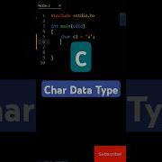 Char Data Type In C C Tutorial For Beginners