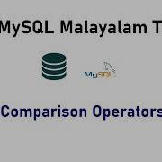 27 Comparison Operators SQL MySQL Malayalam Tutorial