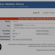 Validating Code With The W3C Validator