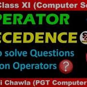 Questions Of Operator Precedence Class 11 12 Computer Science With Python