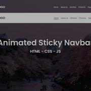 Animated Sticky Menu On Scroll Menú Pegajoso Animado On Scroll HTML CSS JavaScript