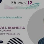 19 Анализ фиктивных переменных в EViews 12 Доктор Дхавал Махета