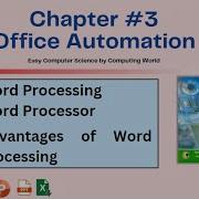 Word Processor Word Processing Chapter No 3 Class 9th Easy Computer Computing World