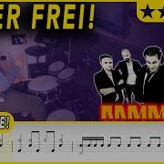 Feuer Frei Rammstein DRUM SCORE Sheet Music 415 DRUMSCRIBE