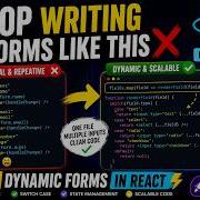 How Top Developers Handle Forms In ReactJS Dynamic Form Tutorial Learnreact Reactjs