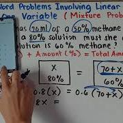 Solving Word Problems Involving Linear Equation In One Variable Mixture Problem Grade 8 Q3