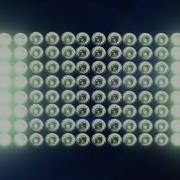Horizontal Flashing Floodlights With Lens Flare