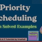 OS 11 Priority Scheduling Step By Step Solved Examples