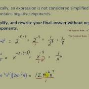 Negative Exponents