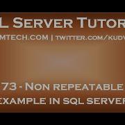 Non Repeatable Read Example In Sql Server