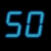 50 To 0 Countdown Blue Neon