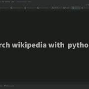 How To Search Wikipedia On Python