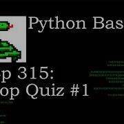 Python Basics Pop Quiz 1