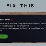 How To Fix Database Error In Hearts Of IV