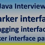 Java Interview Marker Interface Tagging Interface Marker Interface Pattern