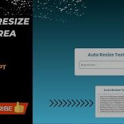 Html Css Js Project Auto Resize Textarea Build Javascript Project Best Javascript Projects