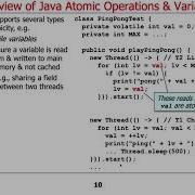 Overview Of Java Atomic Operations And Variables
