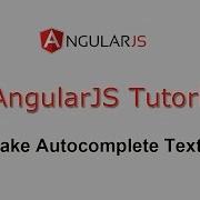 AngularJS Tutorial Make Autocomplete Textbox