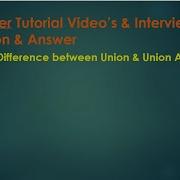 Part 10 Difference Between Union And UnionALL