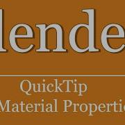 QuickTip 23 Blender Material Einstellungen Setzen Blender Tutorial Python Scripting