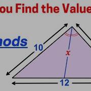 ANGLE BISECTOR Find X Value By Using The Angle Bisector Theorem Law Of Cosines Simple Tutorial