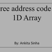 Three Address Code For 1D Array With Example Compiler Design
