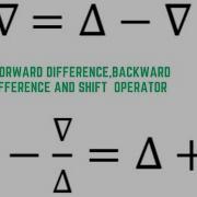 Forward Difference Backward Difference And Shift Operator