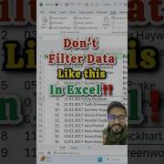 Don T Filter Data In Excel Like This Instead Use Amazing Trick Exceltutorial Exceltips Excel