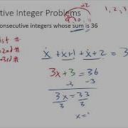 Consecutive Integer Problems