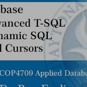 Database Advanced Stored Procedures Cursors And Dynamic SQL
