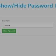 Show Password Functionalities Using Javascript