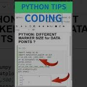 PYTHON DIFFERENT MARKER SIZE IN SCATTER PLOT Short Viral Viralshorts Python Coding Viral