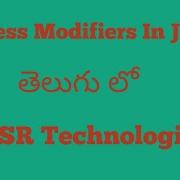 Java Access Modifiers In Telugu