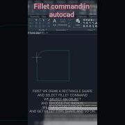 How To Use Fillet Command In Autocad Round Shape Design In Autocad