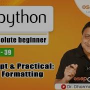 String Formatting In Python Format Specifiers Format Function Python Tutorial Lecture39