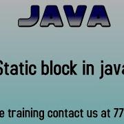 Static Block In Java In Hindi