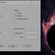 Visual Basic Tutorial 5 Gym Membership Fee Calculator Source