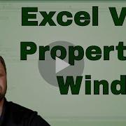 Excel VBA Visual Basic Editor Properties Window