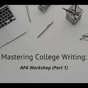 APA WORKSHOP PART 1