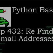 Python Basics Re Findall Email Addresses