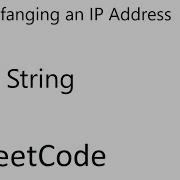 LeetCode 1108 Defanging An IP Address String Java