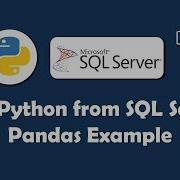 Run Python Script From SQL Server Pandas Example