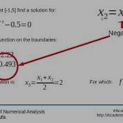 Numerical Analysis Bracketing Methods 03 Bisection Example