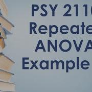 PSY 2110 Statistics One Way Repeated Measures ANOVA 2 Example 1
