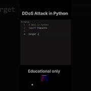 DDos Attack In Python Edu Purpose Ethicalhacking Ddos