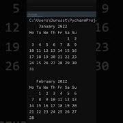Make Calendar Of Whole Year In Python
