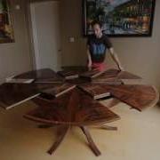 Expanding Circular Dining Table In Walnut