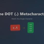 Mastering The Dot Metacharacter In Regular Expressions