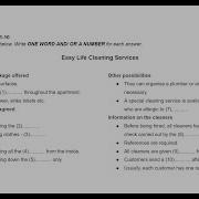 Easy Life Cleaning Services IELTS Listening