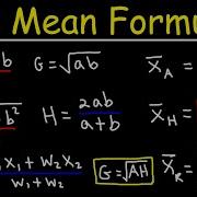 Arithmetic Mean Geometric Mean Weighted Mean Harmonic Mean Root Mean Square Formula Statistics